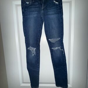 Joe's Jeans Dark Blue Distressed Skinny Jeans